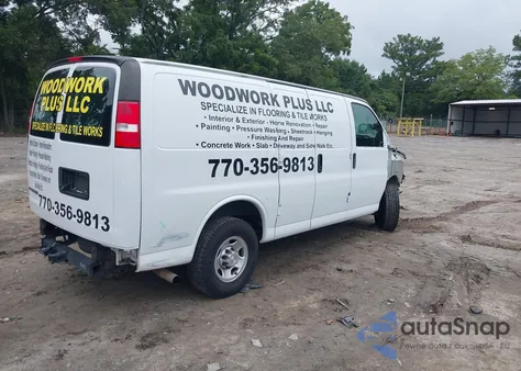 2020 Chevrolet Express Cargo Rwd 2500 Regular Wheelbase Wt из США, поврежденный, VIN 1GCWGAFG3L1199561